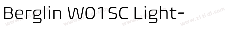 Berglin W01SC Light字体转换